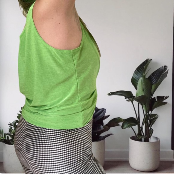 Vintage 90s Lime Boxy Plus Lightweight Tank Neon Green 3X - Picture 4 of 8